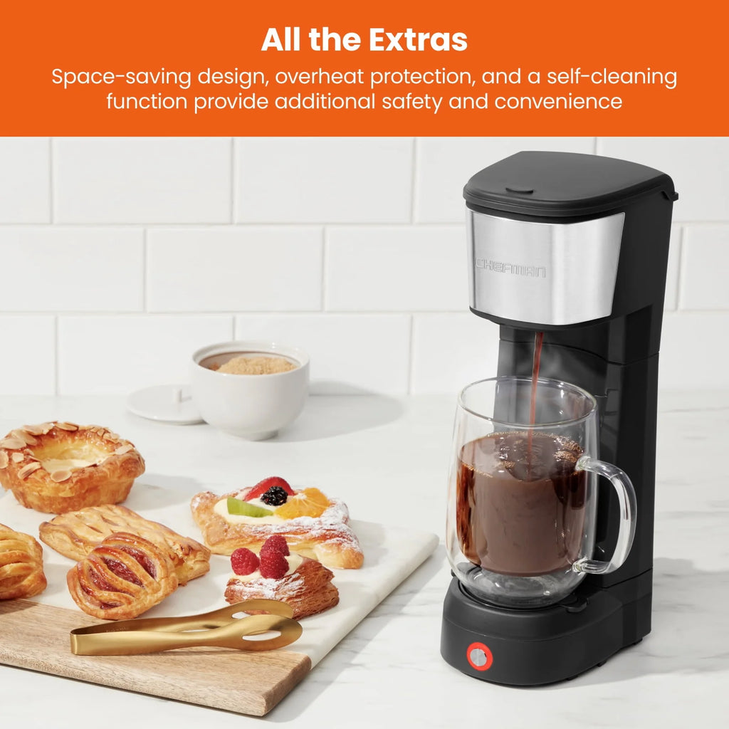 Single Serve Coffee Maker with Reusable Filter, Black K823920