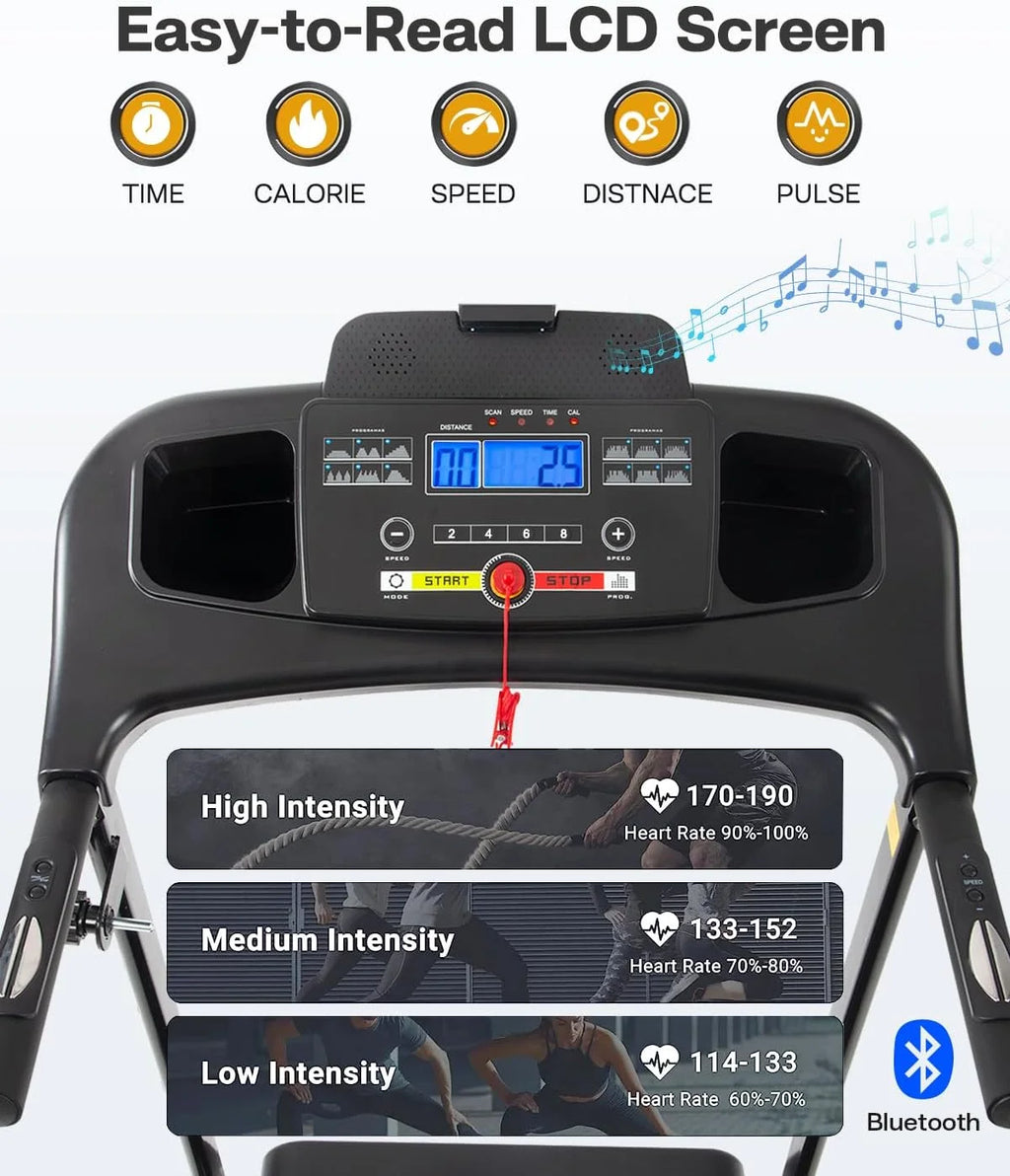 Foldable Incline Treadmill 2.5HP 265 LBS U39932