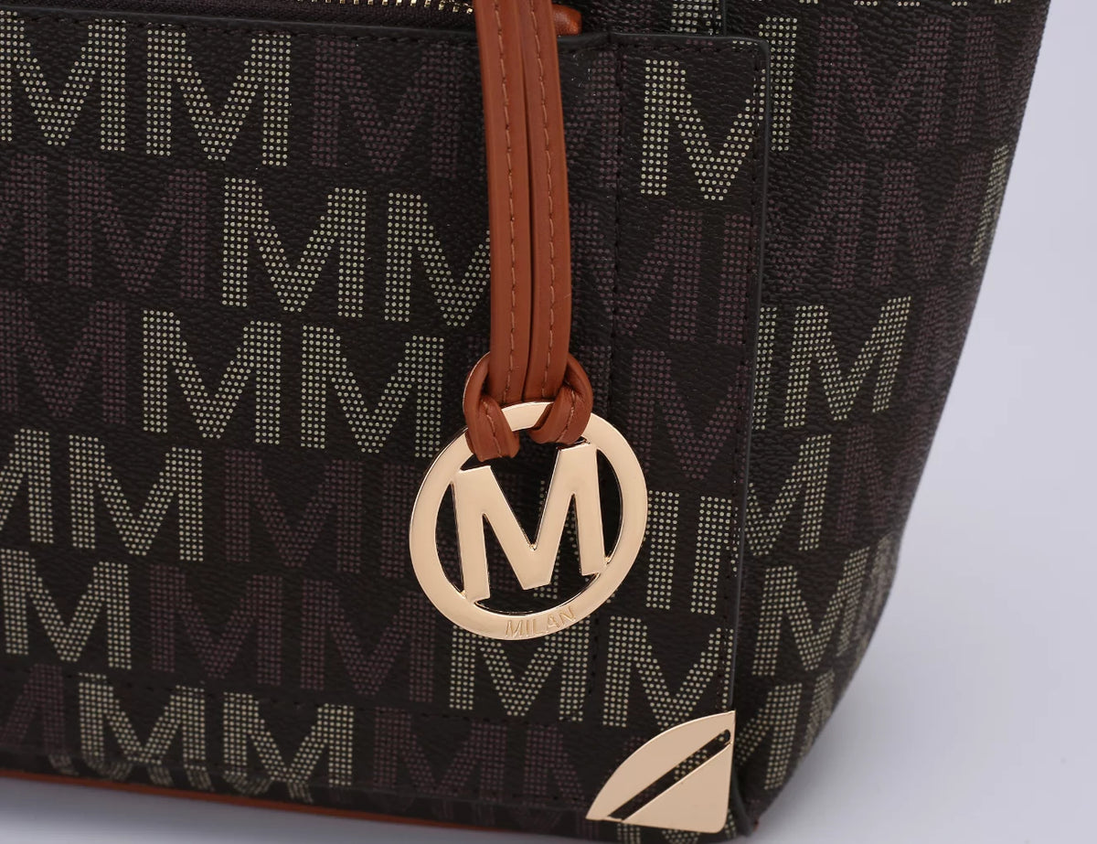 Women’s 3-Piece Mini Tote and Wallet Handbag Set, Black U799