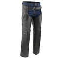 Black Leather Motorcycle Chaps F99330