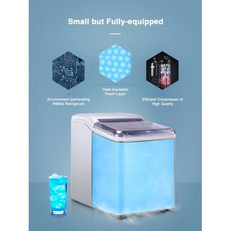 Countertop Ice Maker 28 lbs 2L with Scoop and Basket D79041