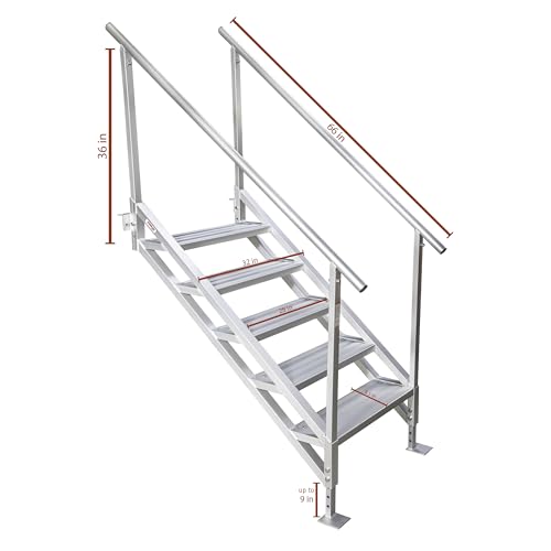 5-Step Dock Stairs with Railing G5542