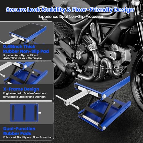 1100 Lbs Steel Motorcycle Scissor Jack Lift P578581