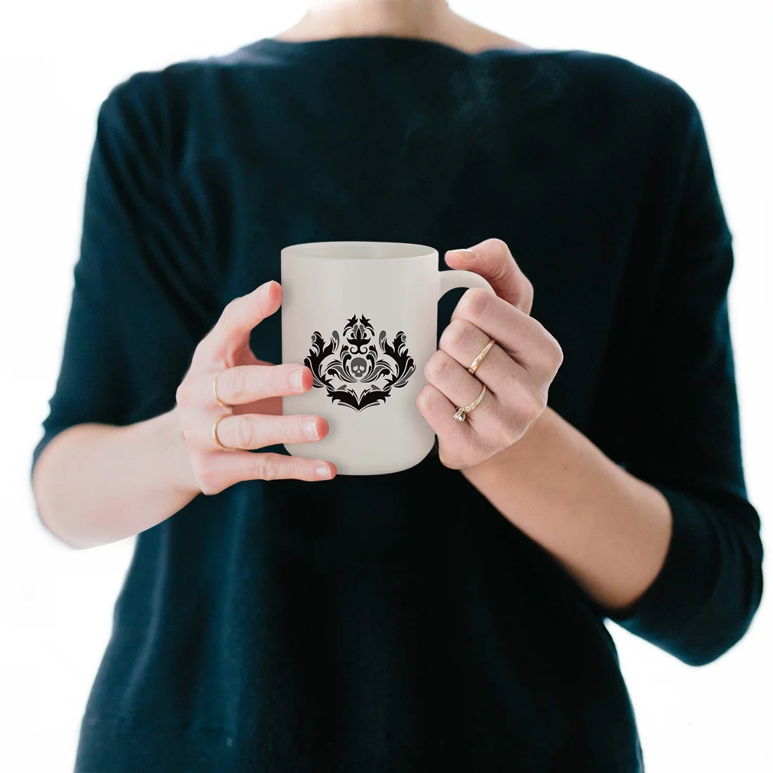 White Ceramic 15oz Mug B7349