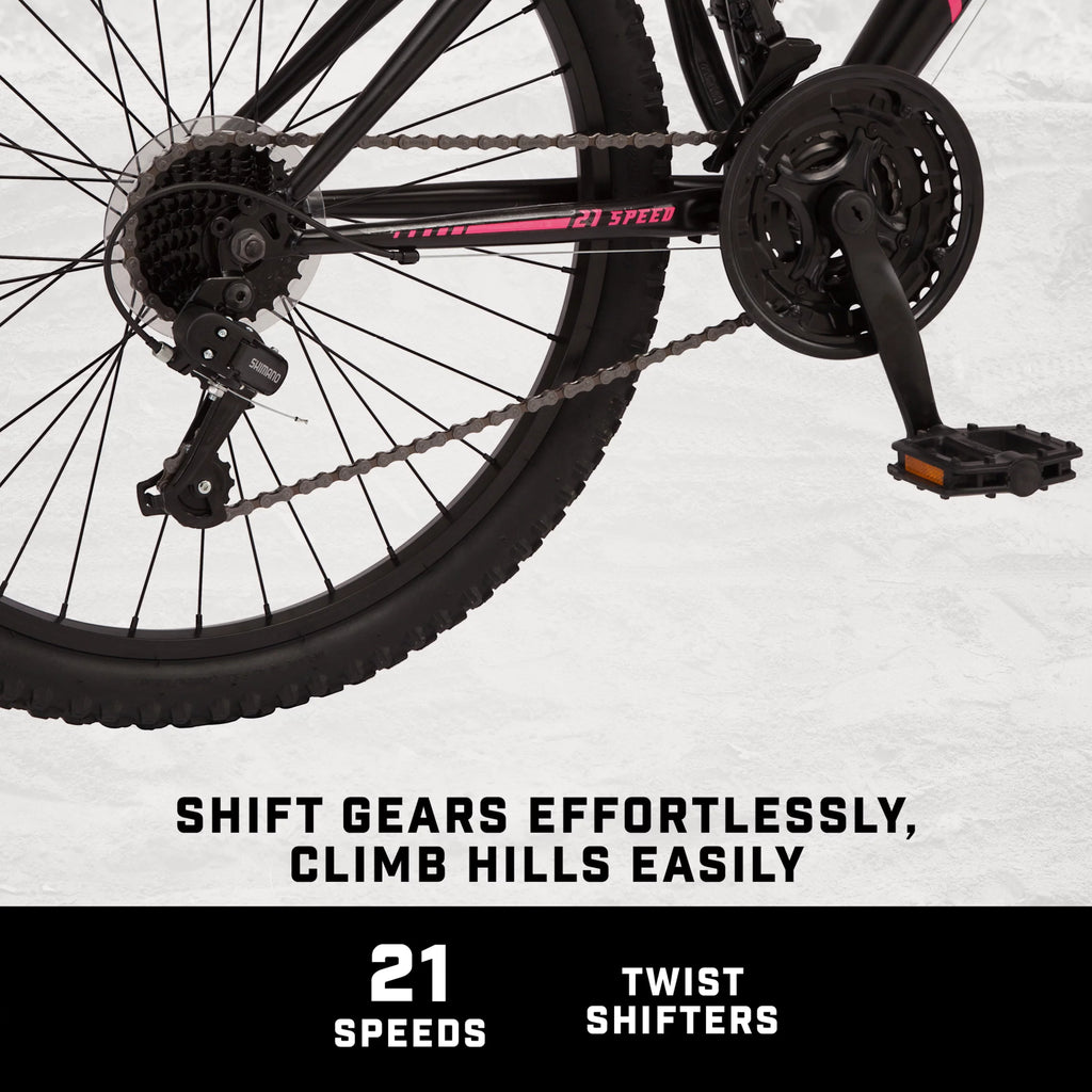 24-in. Black 21 Speeds Mountain Bike A42598