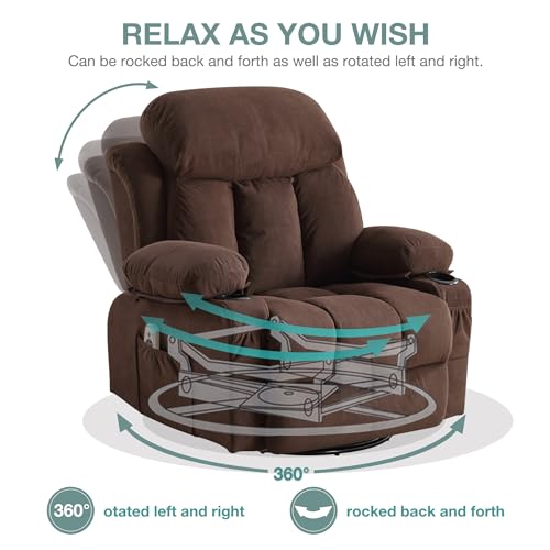Massage Recliner Chair with Heat and Vibration Grey G903