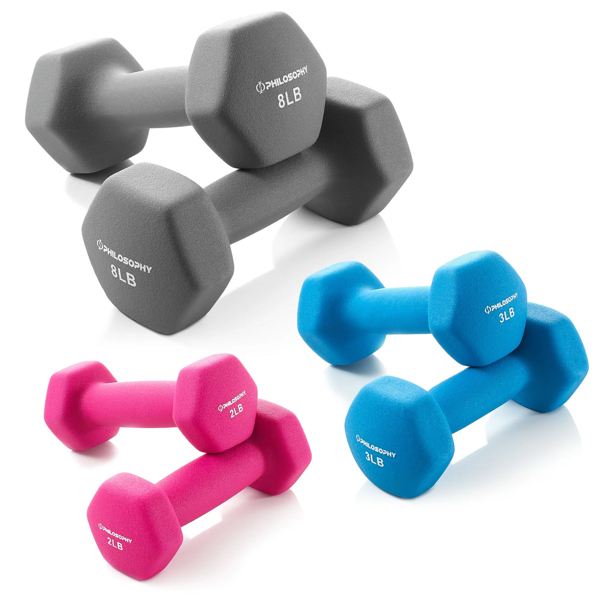 Neoprene Dumbbell Hand Weight with Stand, 20 Lbs. R498811