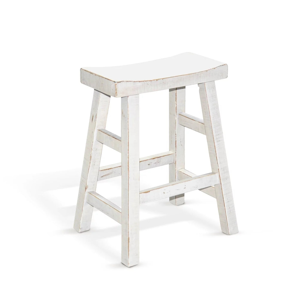 24" Mahogany Wood Saddle Seat Stool L449