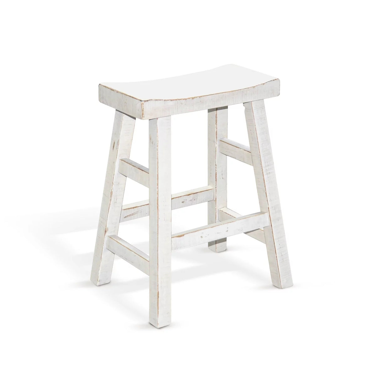 24" Mahogany Wood Saddle Seat Stool L449