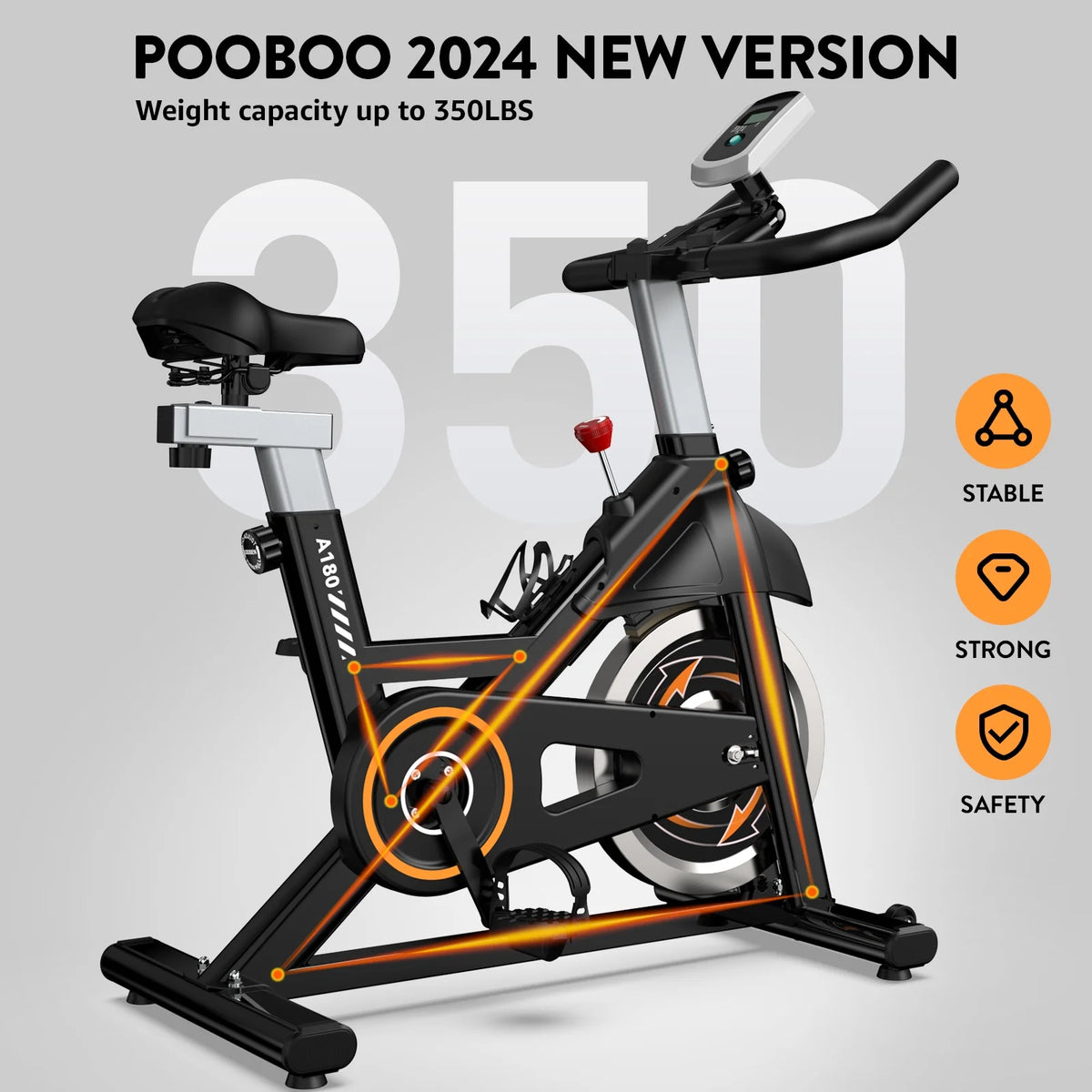 Indoor Cycling Exercise Bike 35 Lbs Flywheel N687