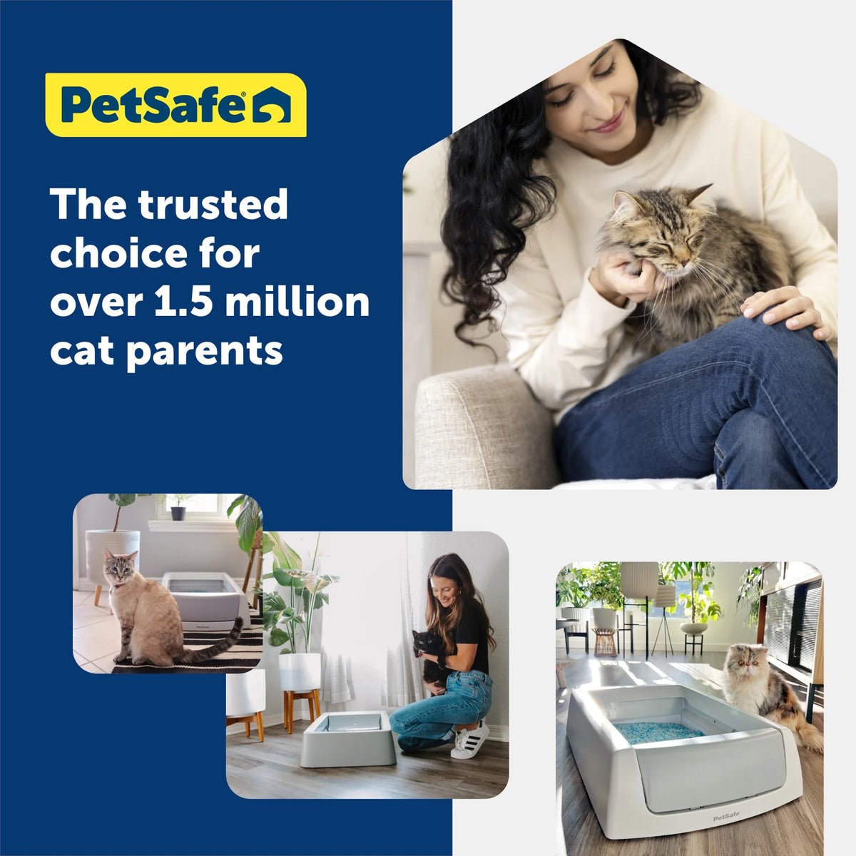 Fragrance-Free Silica Crystals Cat Litter Trays 3-Pack U568