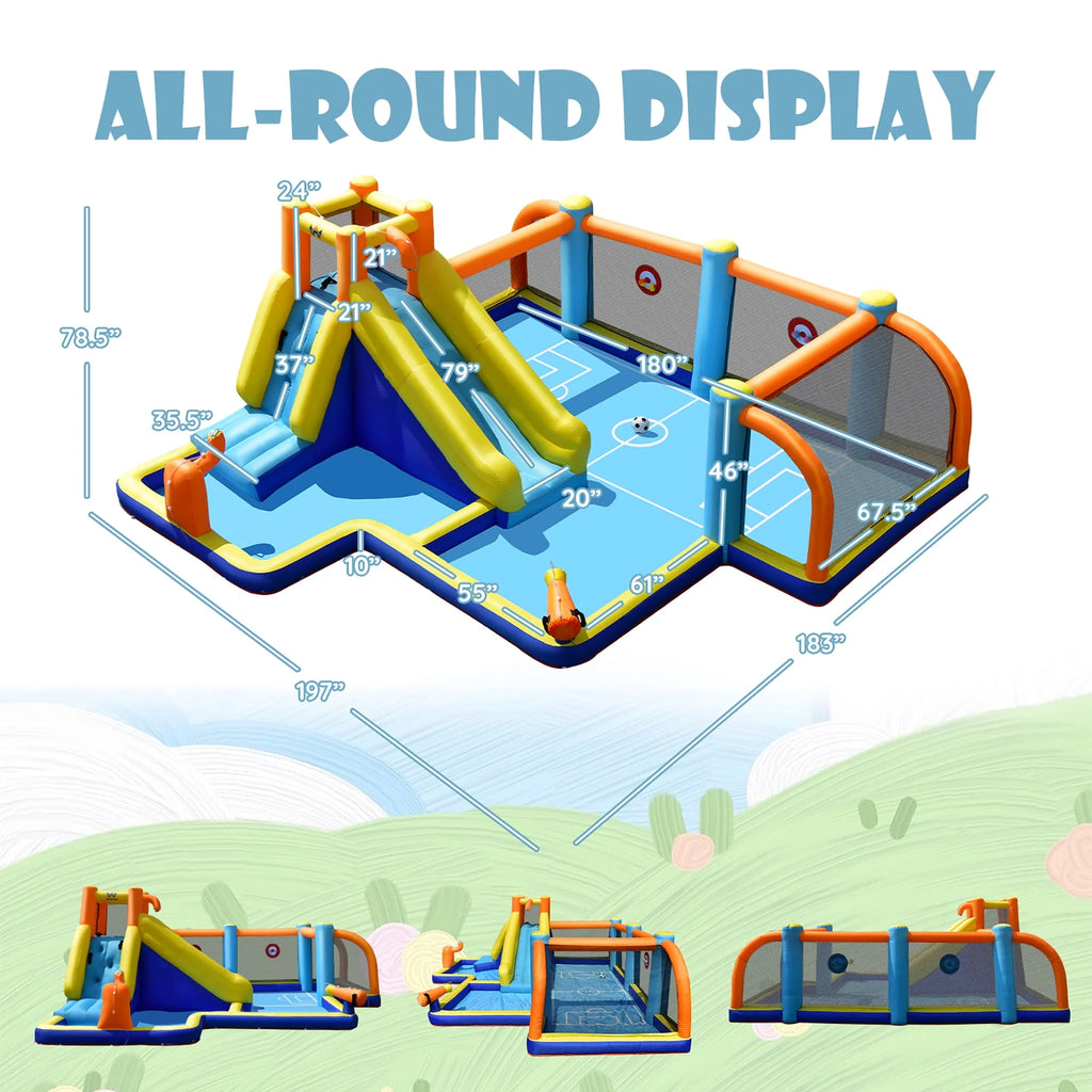 Inflatable Soccer Water Slide with Splash Pool C57000