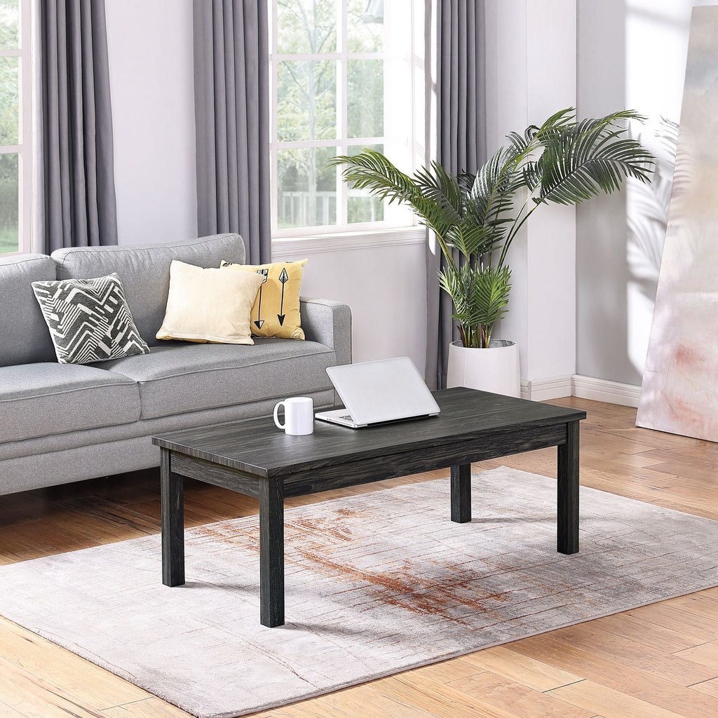 Lift Top Coffee Table with Hidden Storage Black B4636