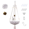 Handwoven Macrame Cat Swing with Hanging Kit X694216