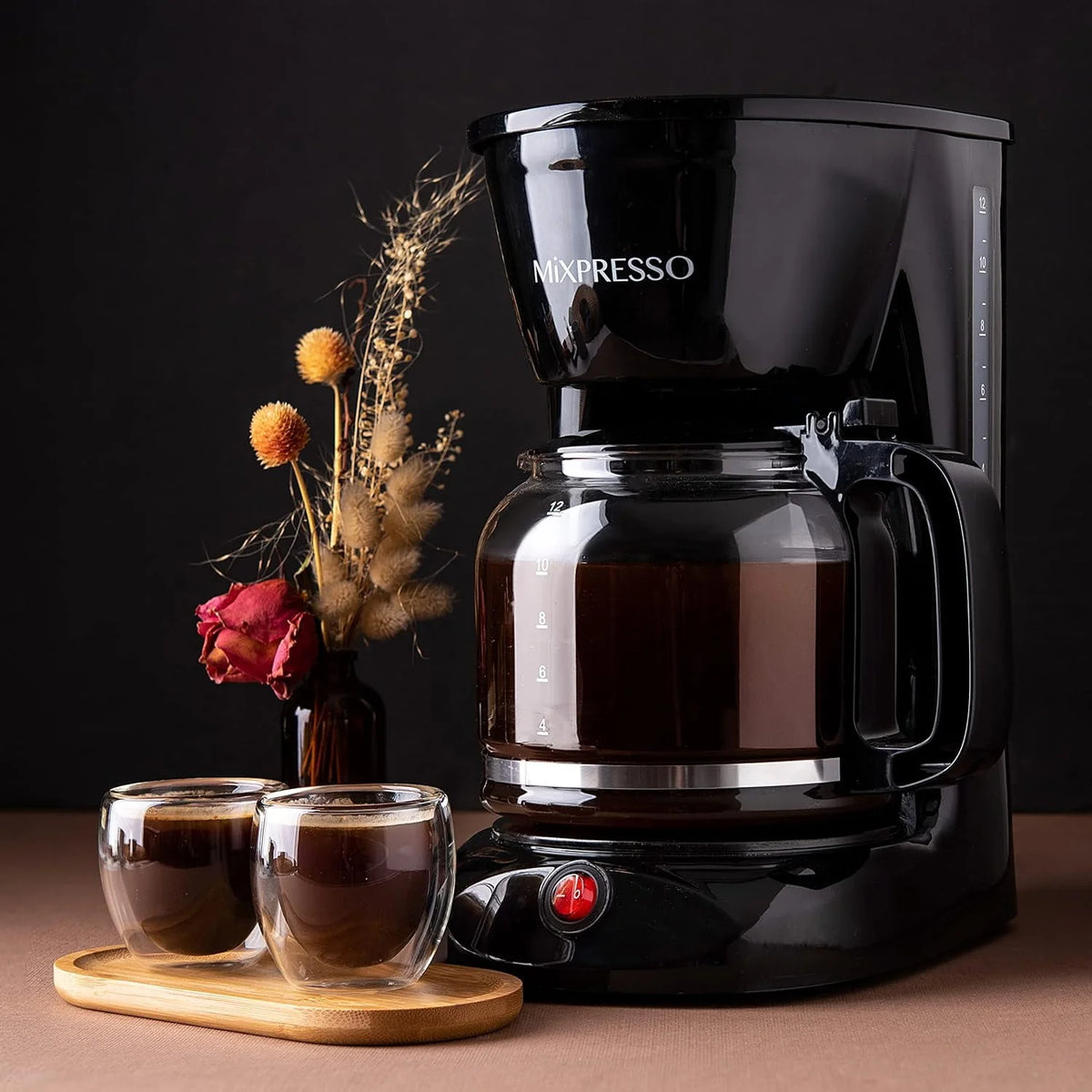 12 Cup Black Coffee Maker Y8338