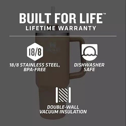 Stainless Steel Vacuum Insulated Tumbler with Lid and Straw 40 oz M13794
