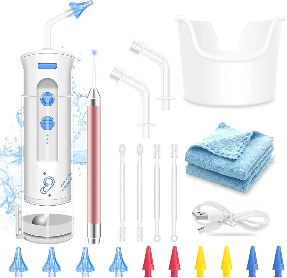 Water Powered Ear Wax Removal Kit with 21-Piece Set K340578