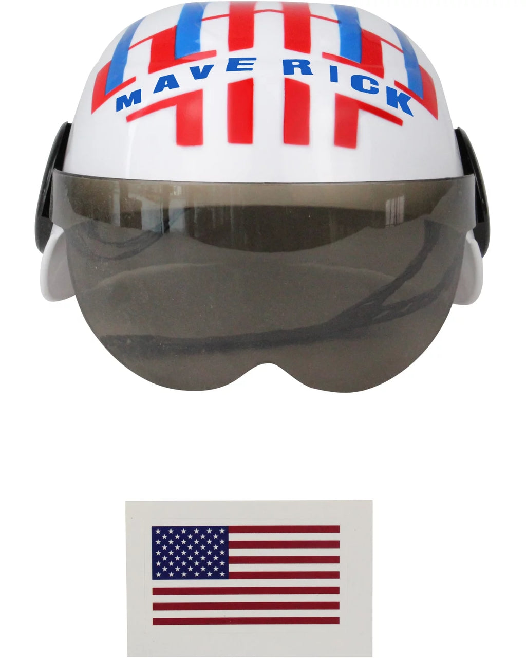 White Pilot Helmet Costume Accessory V691