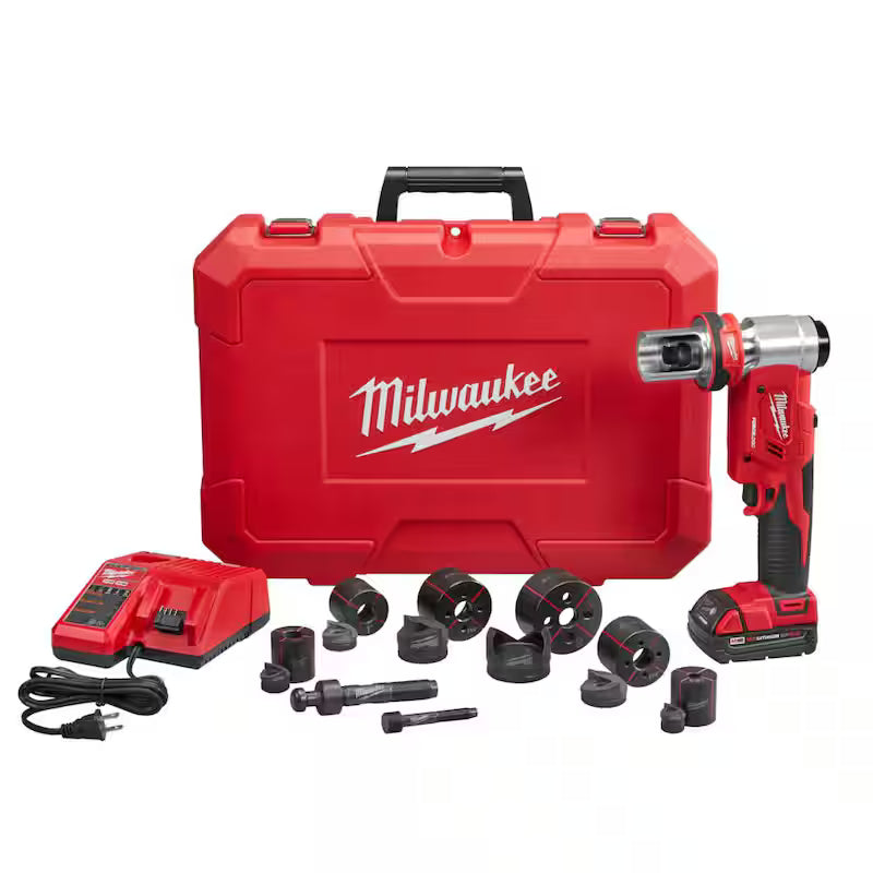 18V Cordless 6 Ton Knockout Tool Kit with Battery V527