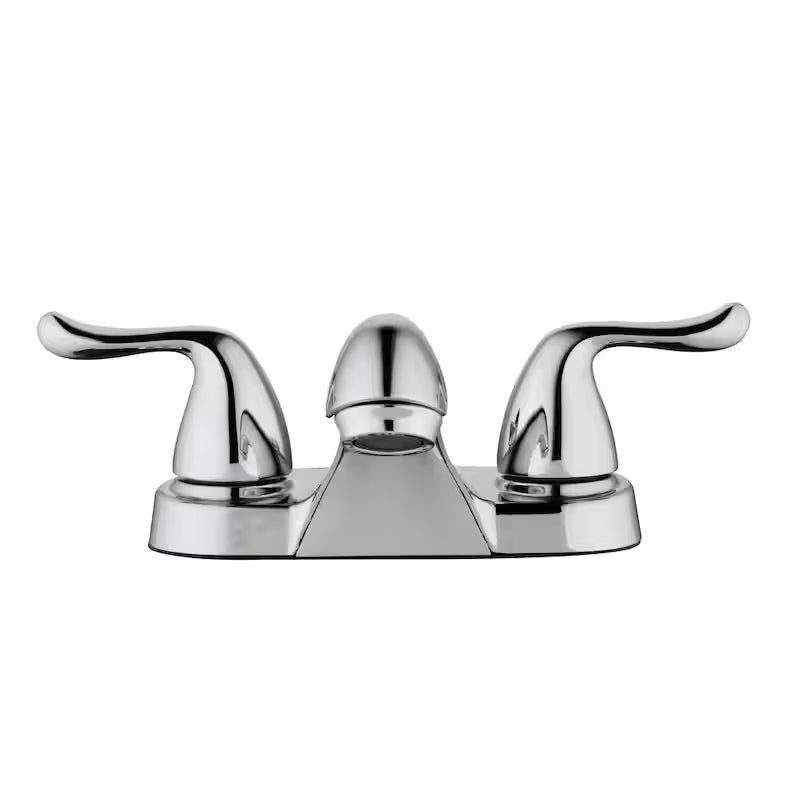 4 in. Centerset Double-Handle Low-Arc Bathroom Faucet in Polished Chrome K2871