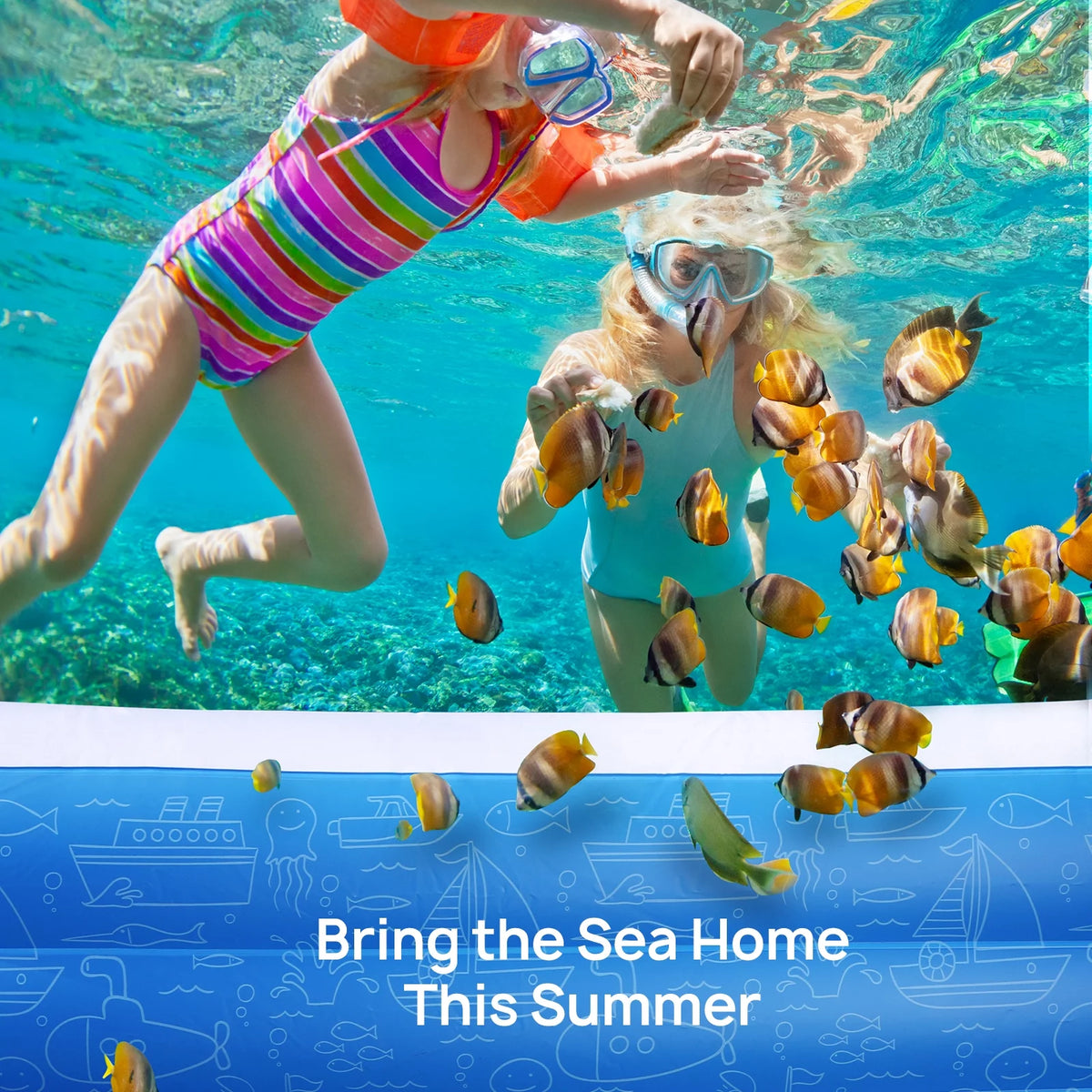 Inflatable Swimming Pools 119'' x 72'' x 20'' I1902