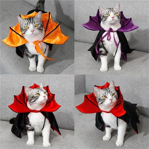4-Piece Halloween Pet Cosplay Vampire Cloak U721