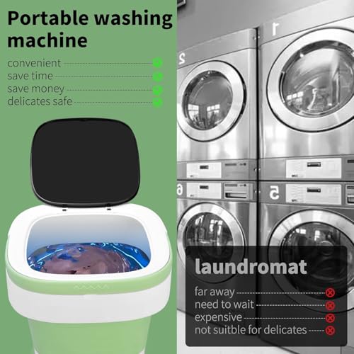 Portable 15L Foldable Mini Washing Machine with Spin Basket S948257