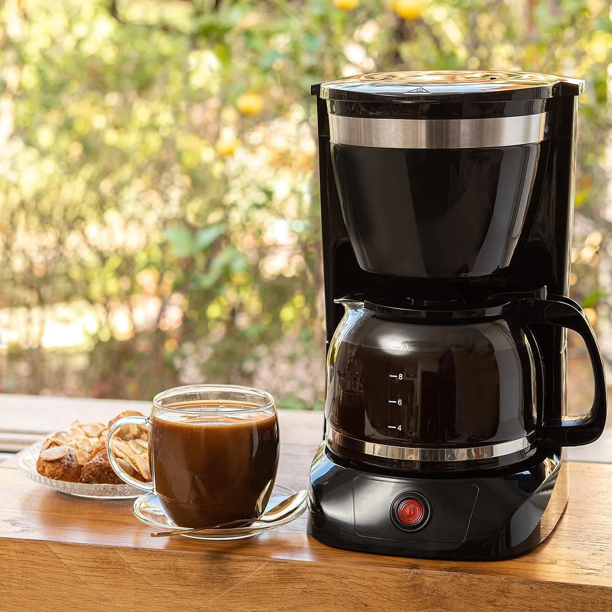 12 Cup Black Coffee Maker Y8338