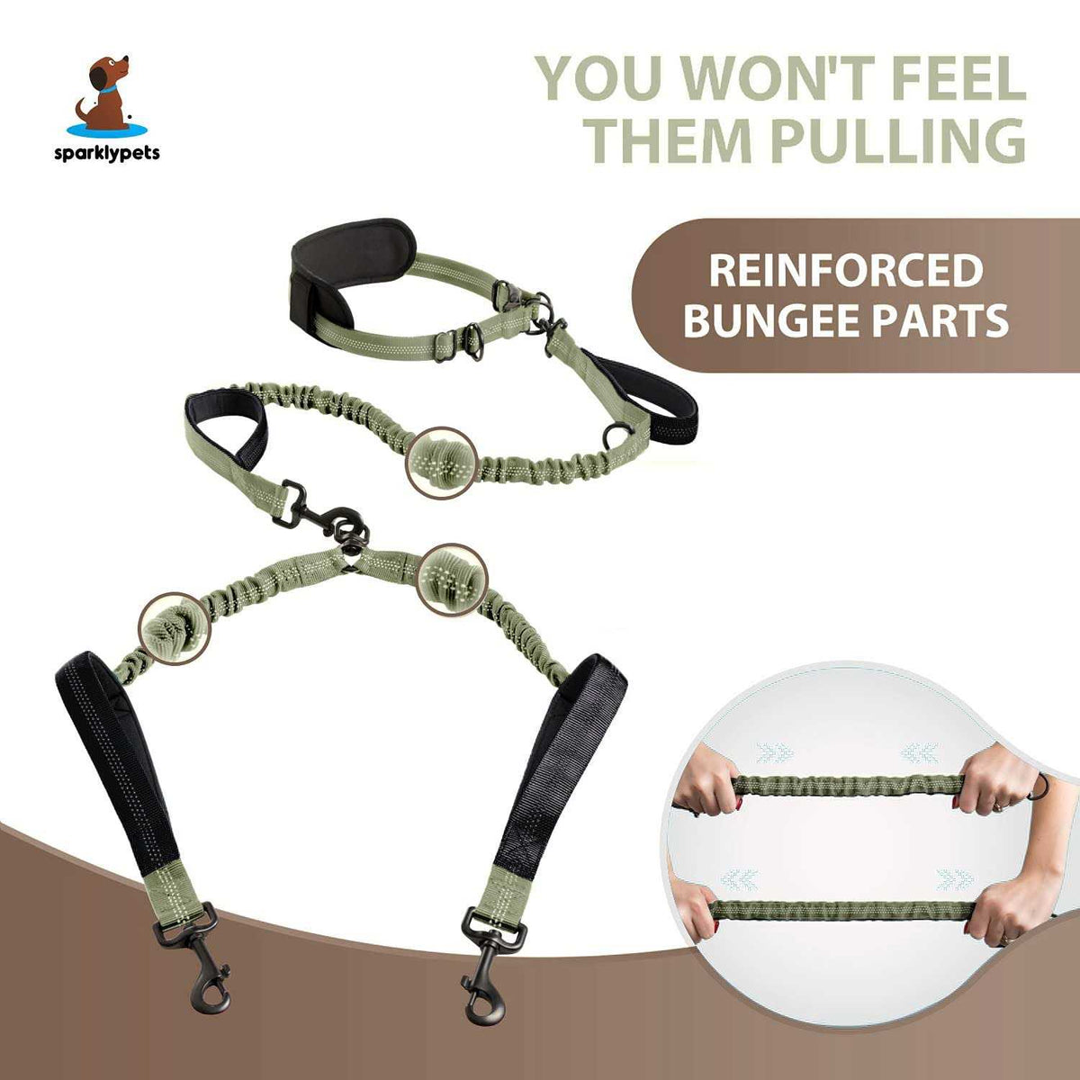 Hands Free Double Dog Leash V35983