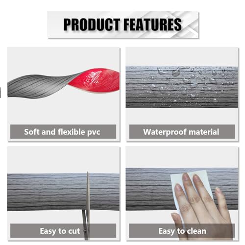 Brown Wood Grain Self Adhesive Vinyl Floor Transition Strip B25576