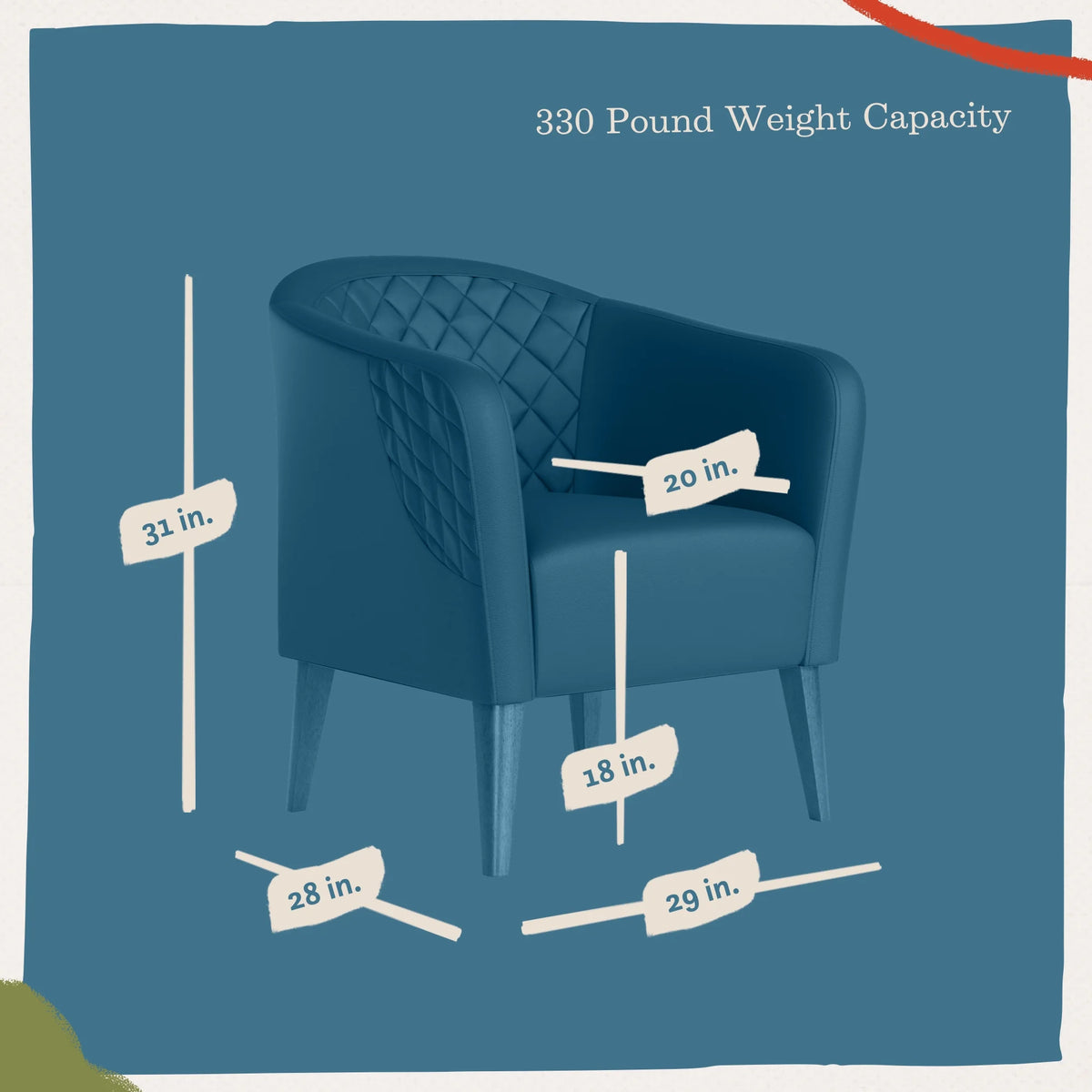 Black Faux Leather Club Chair T62382