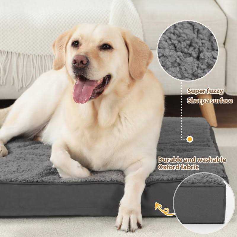 Waterproof Plush Dog Bed with Removable Washable Cover X301293