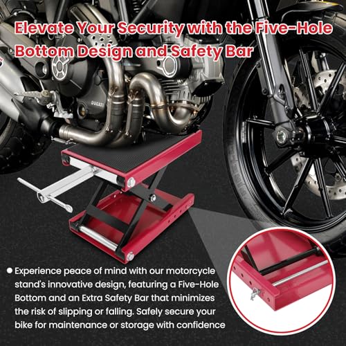 1100 Lbs Steel Motorcycle Scissor Jack Lift P578581