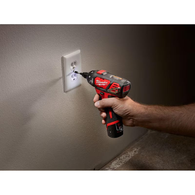 12V Cordless 1/4 in. Hex Screwdriver Kit with Two 1.5Ah Batteries H3355