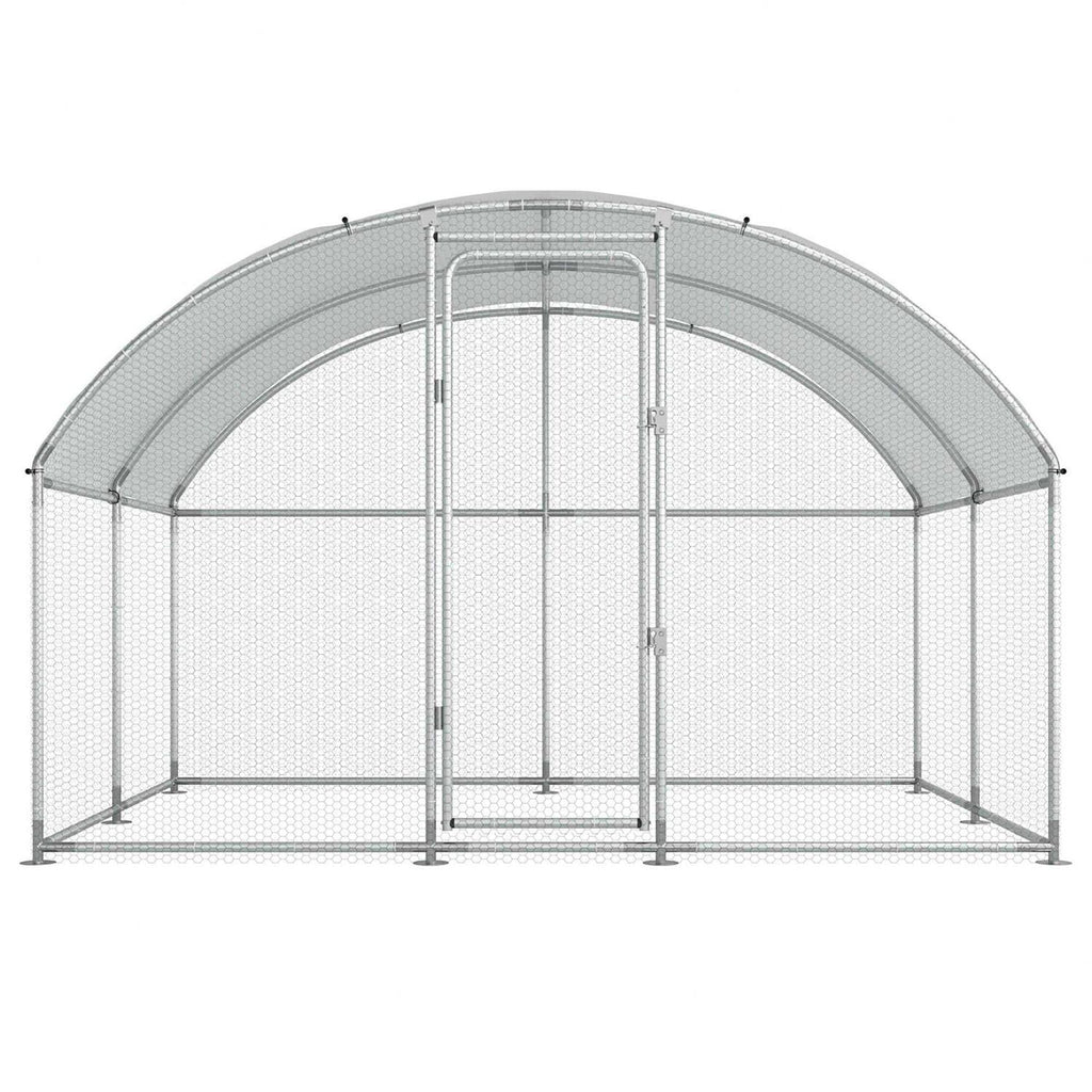 Large Metal Chicken Coop with Waterproof Cover E8331