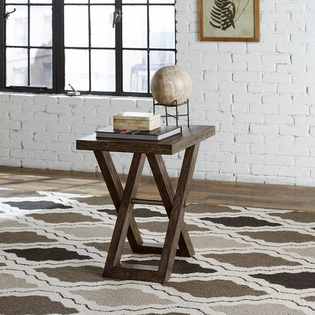 Russet Brown Chairside Table A55010