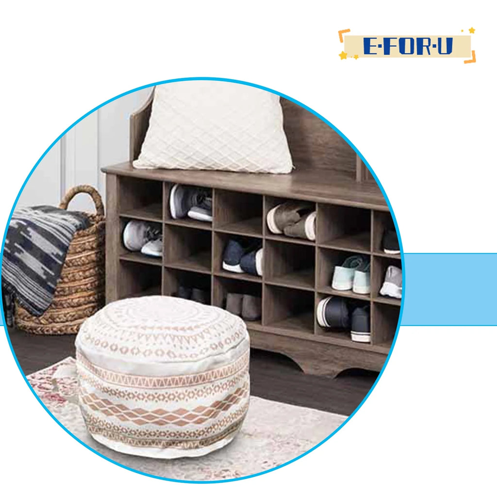 Round Pouf Ottoman Cover T933282