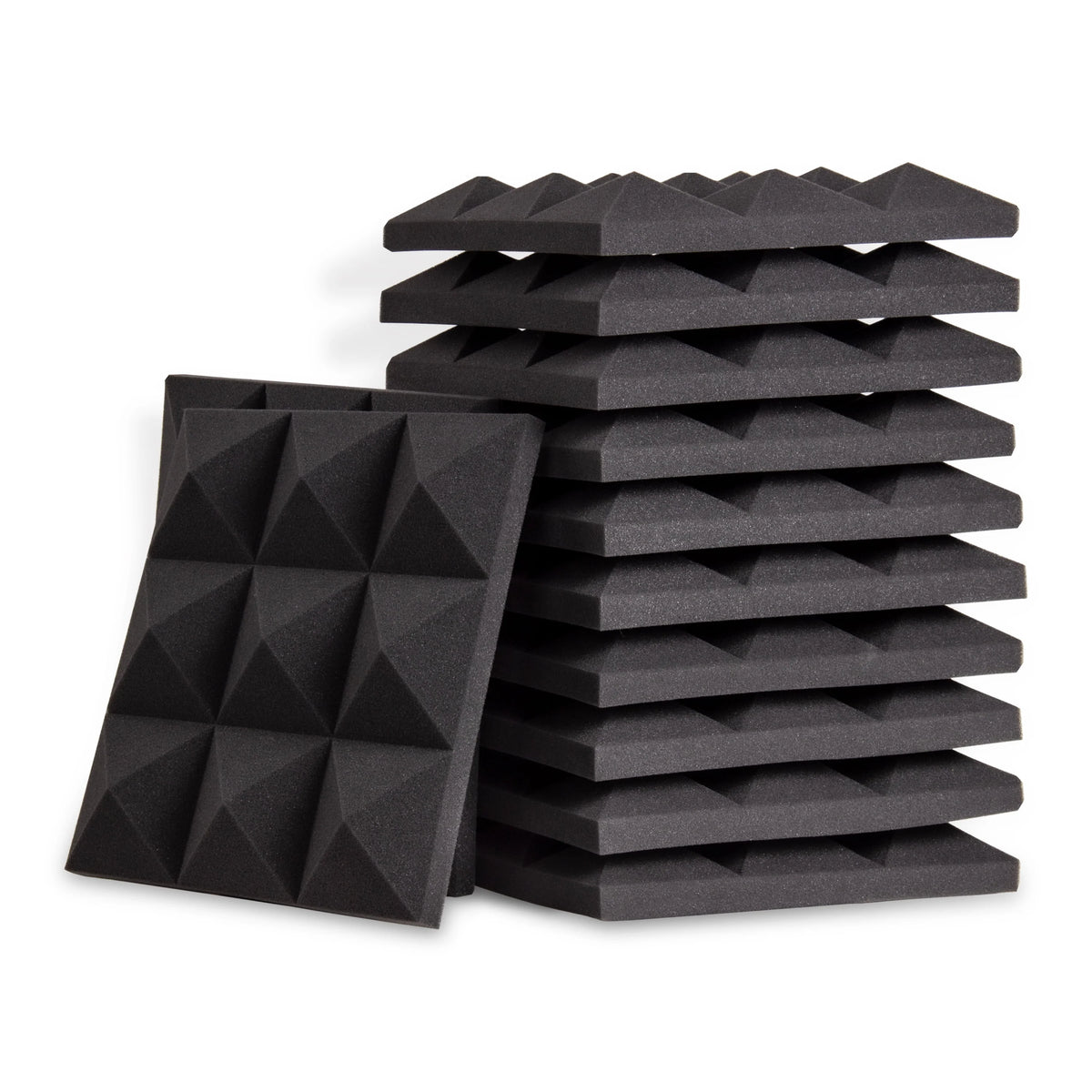 Black 12 Pack Acoustic Foam Panels Q313