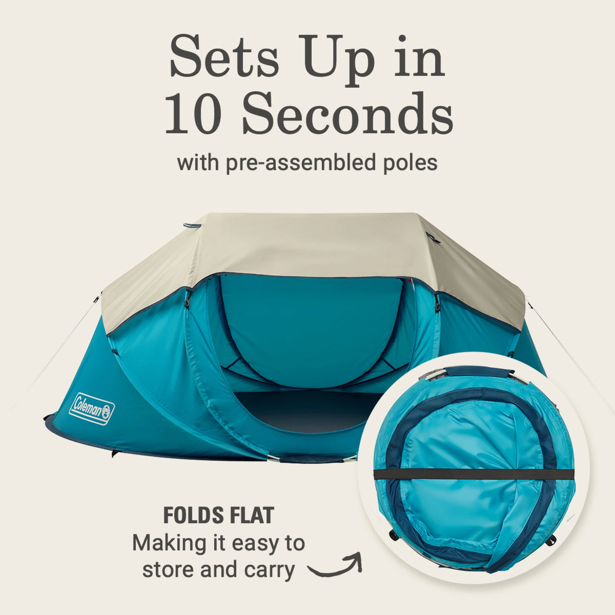 Pop-Up 2-Person Camp Tent Y630646