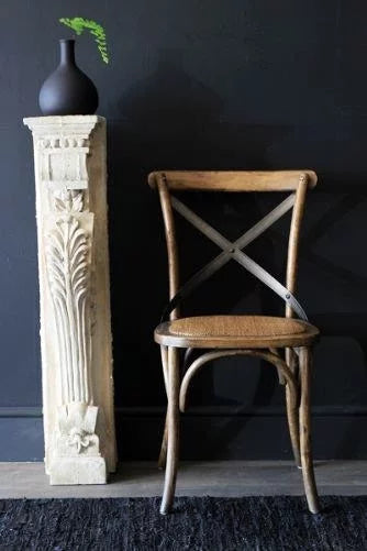 Set of 2 Black Cross Back Wood Chair Z15949