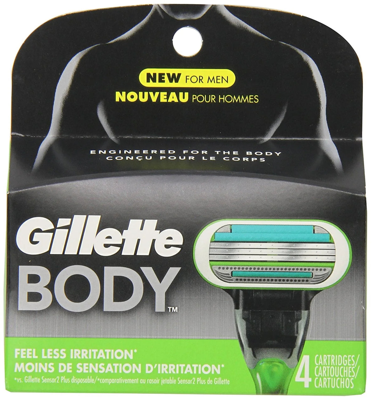 Body Razor Cartridges 4 Count F8433