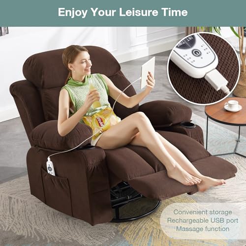 Massage Recliner Chair with Heat and Vibration Grey G903