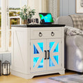 White End Table with Charging Station T352081