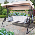 3 Person Patio Swing with Adjustable Canopy O8451