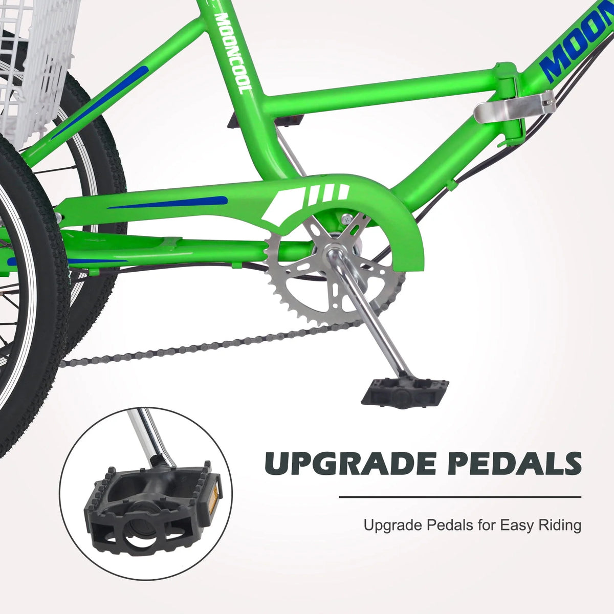 24 Inch 7-Speed 3 Wheels Folding Tricycle A24909