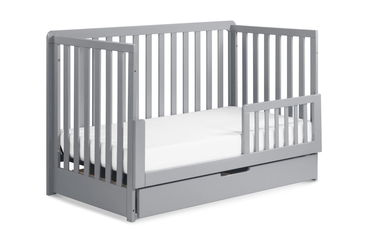 Gray 4-in-1 Convertible Crib with Trundle Drawer U385