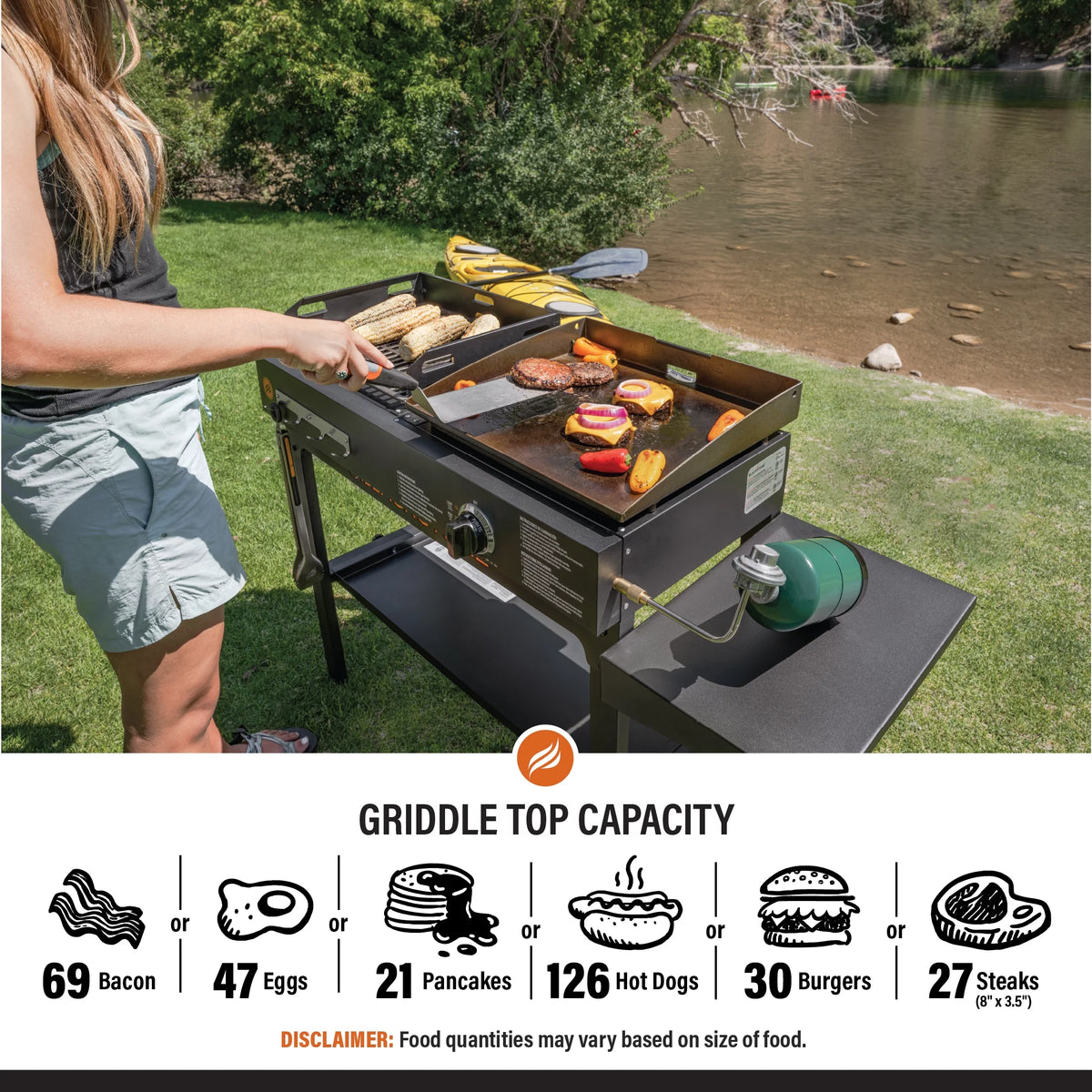 Propane Griddle and Charcoal Grill Combo V189214