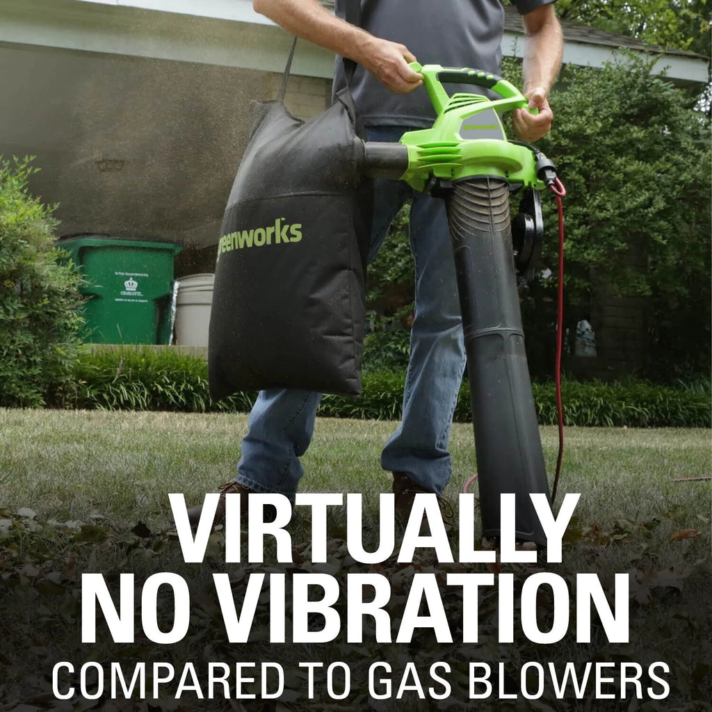 12 Amp 375 CFM Corded Electric Leaf Blower/Mulcher/Vacuum W7405