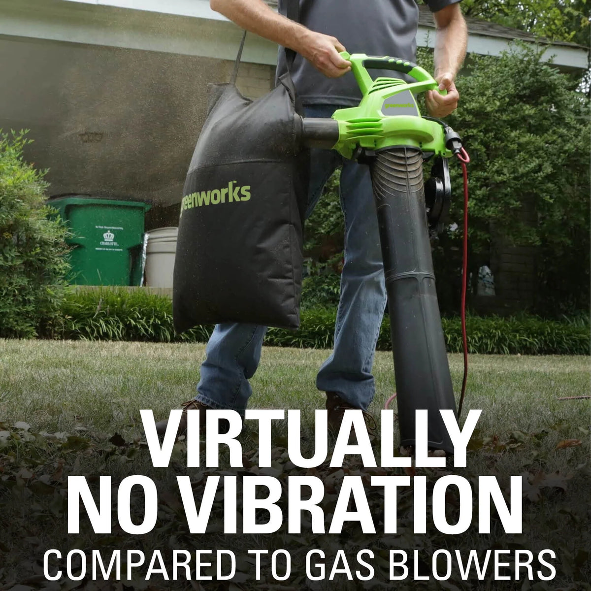 12 Amp 375 CFM Corded Electric Leaf Blower/Mulcher/Vacuum W7405