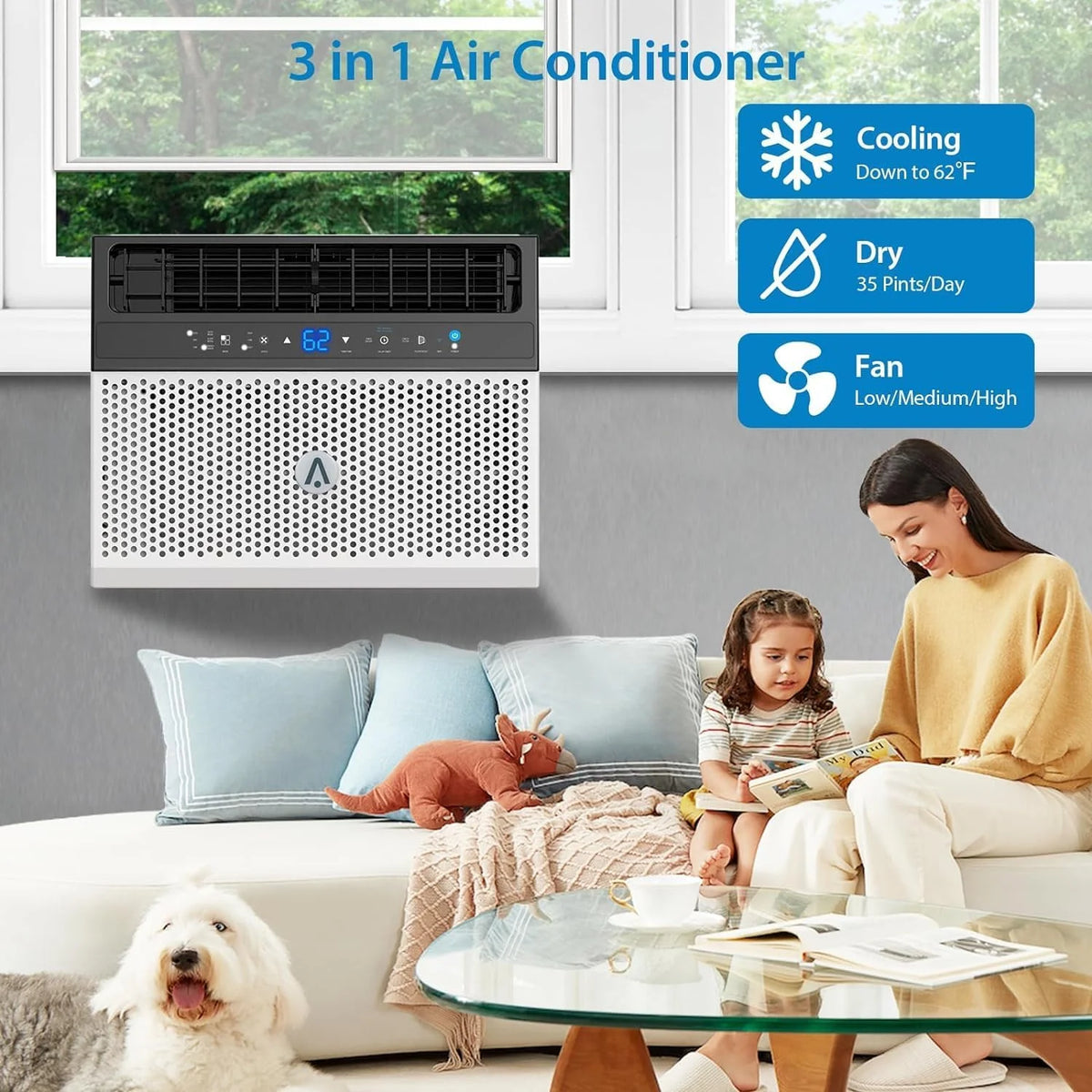 6000 BTU Window Air Conditioner with Remote Control C749